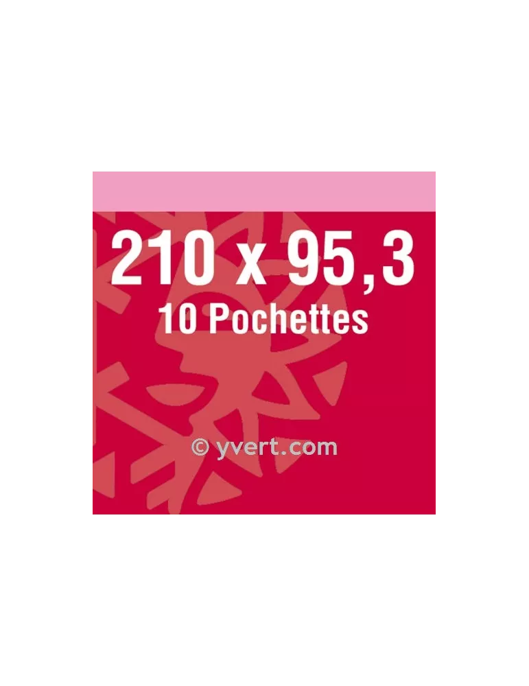 Pochettes double soudure - Lxh:210x95.3mm (Fond noir)