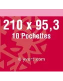 Pochettes double soudure - Lxh:210x95.3mm (Fond noir)