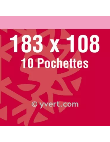 Pochettes double soudure - Lxh:183x108mm (Fond noir)