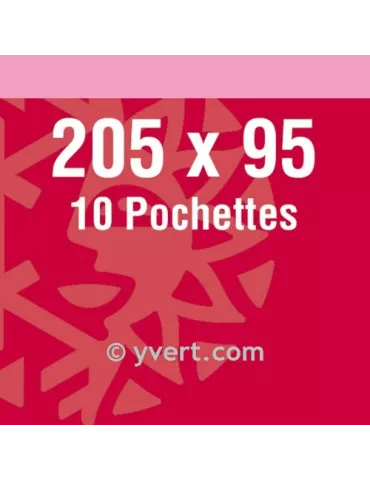 Pochettes double soudure - Lxh:205x95mm (Fond noir)