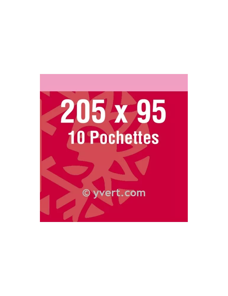 Pochettes double soudure - Lxh:205x95mm (Fond noir)