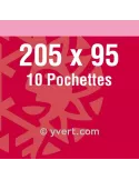 Pochettes double soudure - Lxh:205x95mm (Fond noir)