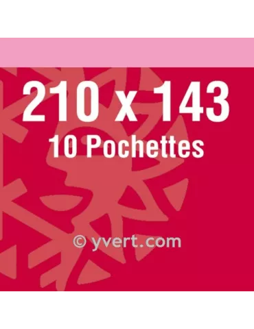 Pochettes double soudure - Lxh:210x143mm (Fond noir)