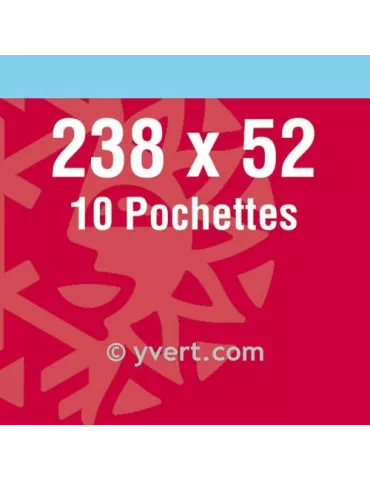 Pochettes double soudure - Lxh:235x58mm (Fond noir)