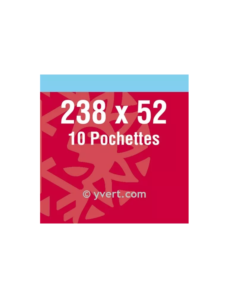 Pochettes double soudure - Lxh:235x58mm (Fond noir)