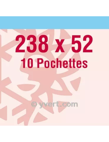 Pochettes double soudure - Lxh:235x58mm (Fond transparent)