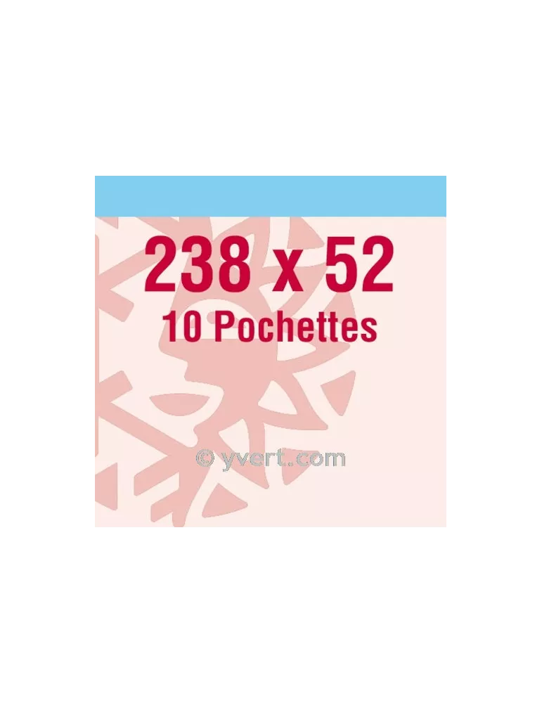 Pochettes double soudure - Lxh:235x58mm (Fond transparent)