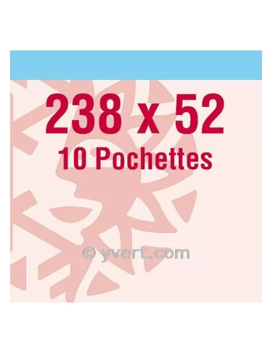 Pochettes double soudure - Lxh:235x58mm (Fond transparent)