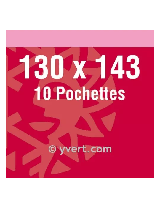 Pochettes double soudure - Lxh:130x143mm (Fond noir)