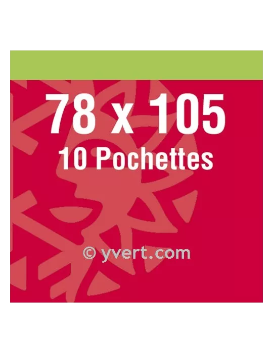 Pochettes double soudure - Lxh:78x105mm (Fond noir)