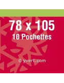 Pochettes double soudure - Lxh:78x105mm (Fond noir)