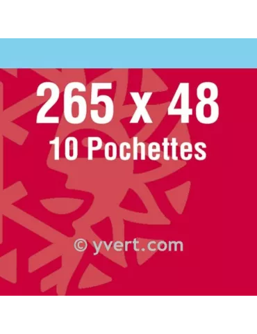 Pochettes double soudure - Lxh:265x48mm (Fond noir)