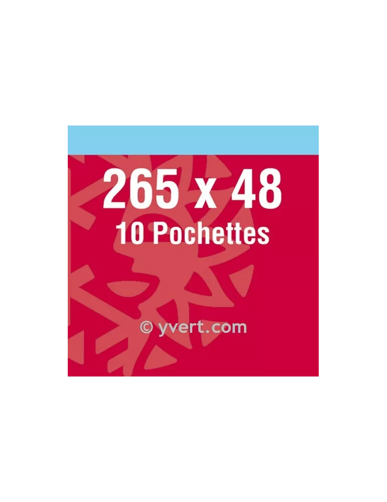 Pochettes double soudure - Lxh:265x48mm (Fond noir)