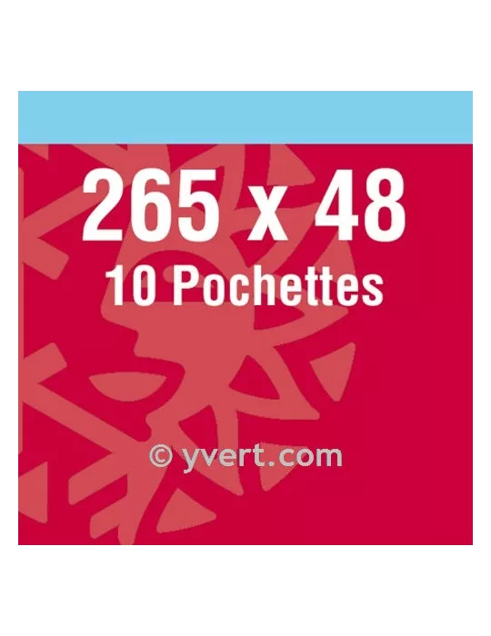 Pochettes double soudure - Lxh:265x48mm (Fond noir)