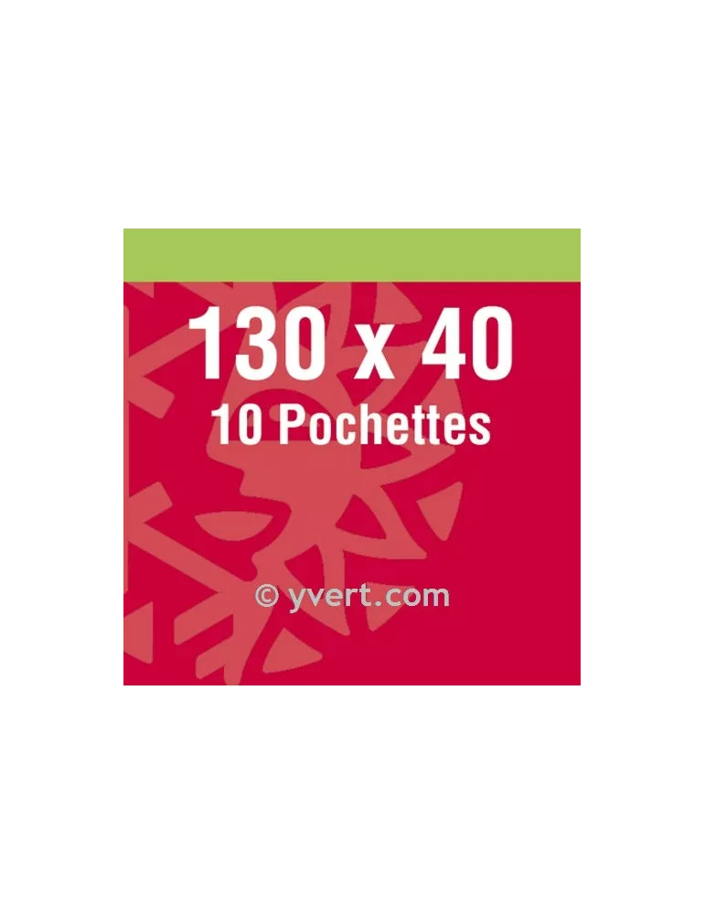 Pochettes double soudure - Lxh:130x40mm (Fond noir)