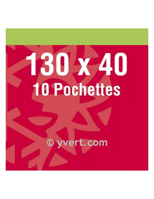 Pochettes double soudure - Lxh:130x40mm (Fond noir)