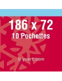 Pochettes double soudure - Lxh:186x72mm (Fond noir)