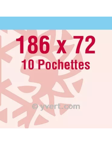 Pochettes double soudure - Lxh:186x72mm (Fond transparent)