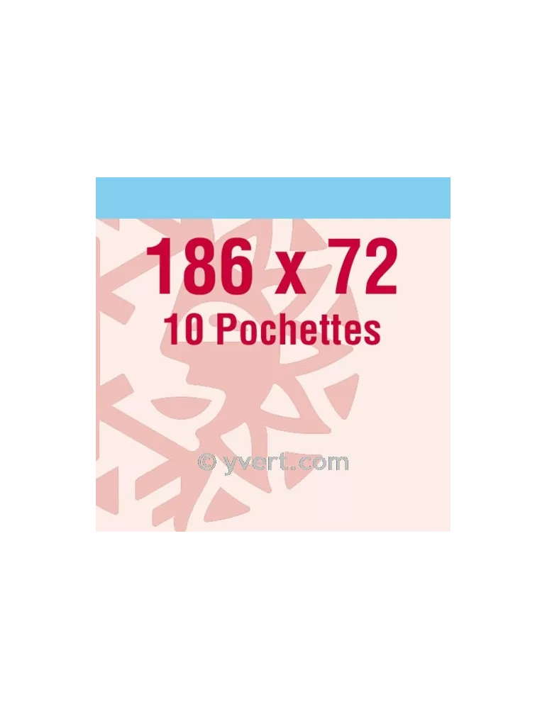 Pochettes double soudure - Lxh:186x72mm (Fond transparent)