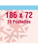 Pochettes double soudure - Lxh:186x72mm (Fond transparent)