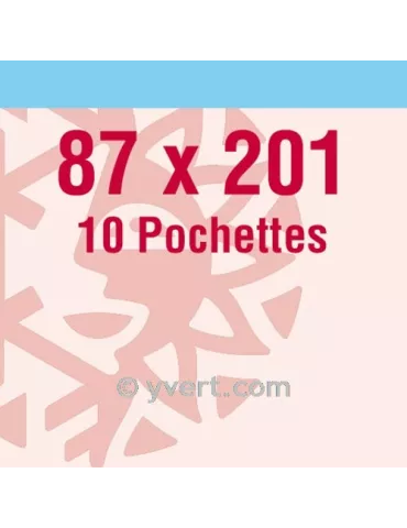 Pochettes double soudure - Lxh:87x201mm (Fond transparent)