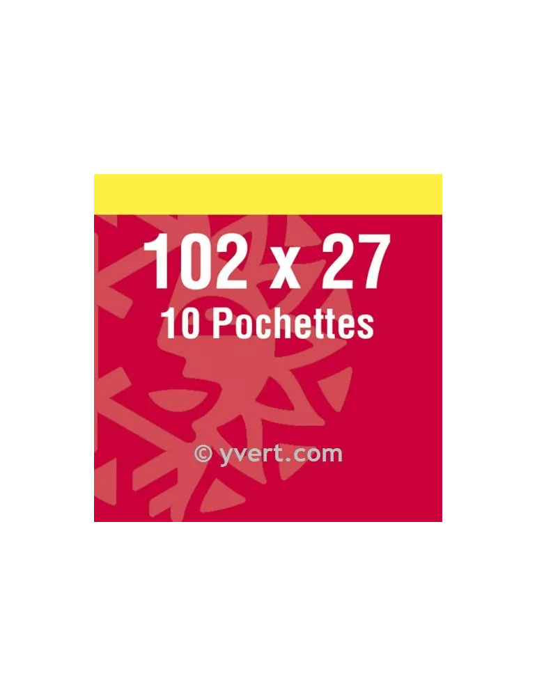 Pochettes double soudure - Lxh:102x27mm (Fond noir)