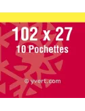 Pochettes double soudure - Lxh:102x27mm (Fond noir)
