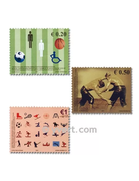 n° 83/85 - Timbre Kosovo - ONU Poste