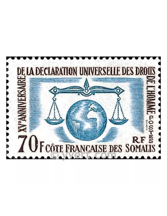 n° 318 - Timbre Cote des Somalis Poste