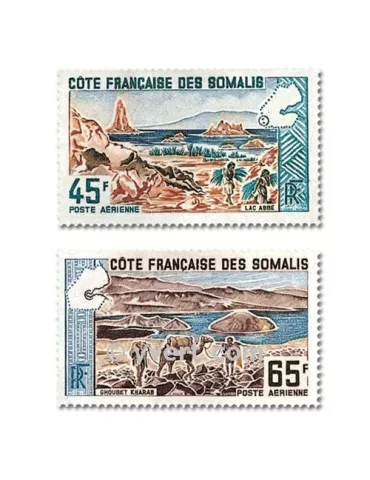 n° 43/44 - Timbre Cote des Somalis Poste aérienne