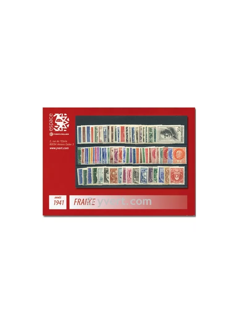 n° 470/537 - Timbre France Année complète (1941)