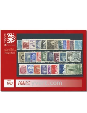 n° 538/567 - Timbre France Année complète (1942)