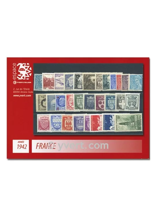 n° 538/567 - Timbre France Année complète (1942)