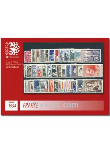 n° 968/1007 - Timbre France Année complète (1954)