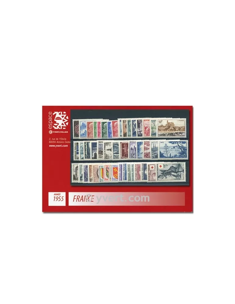n° 1008/1049 - Timbre France Année complète (1955)