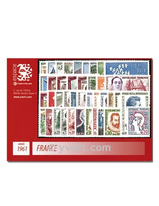 n° 1281/1324 - Timbre France Année complète (1961)