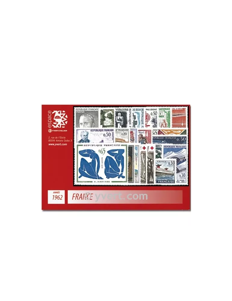 n° 1325/1367 - Timbre France Année complète (1962)