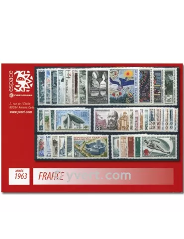 n° 1368/1403 - Timbre France Année complète (1963)