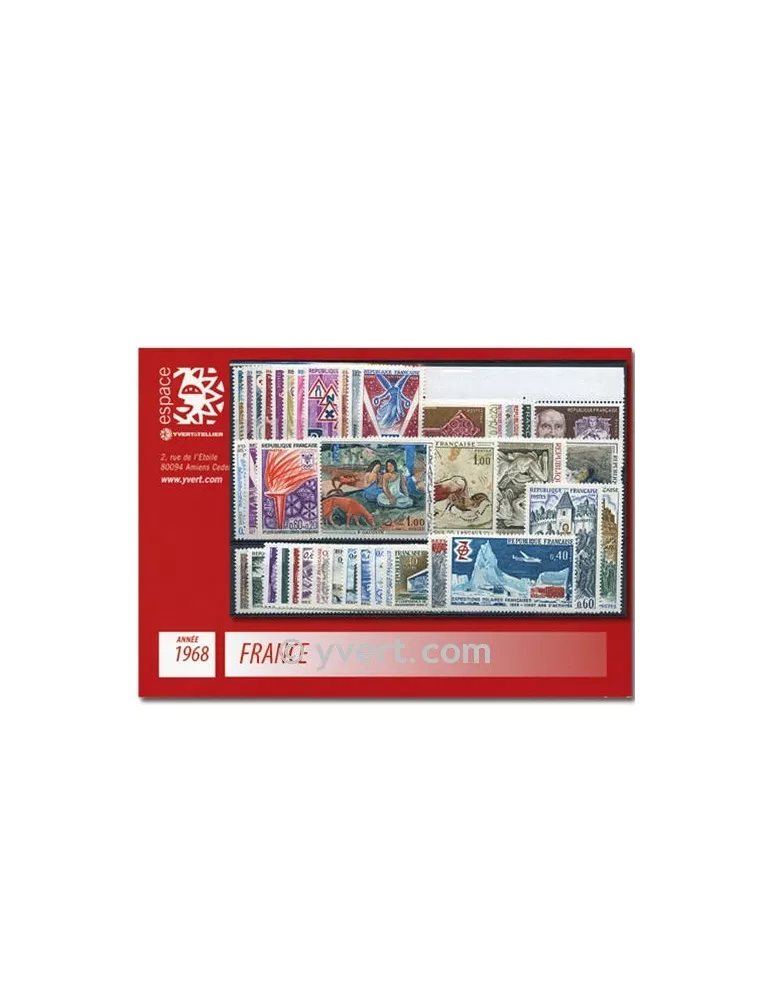 n° 1542/1581 - Timbre France Année complète (1968)