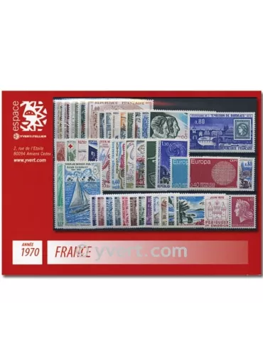 n° 1621/1662 - Timbre France Année complète (1970)