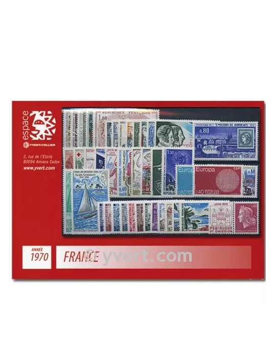 n° 1621/1662 - Timbre France Année complète (1970)