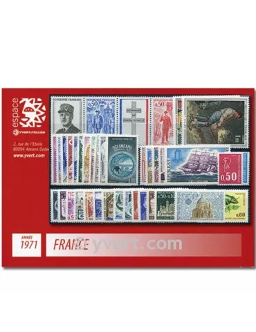 n° 1663/1701 - Timbre France Année complète (1971)