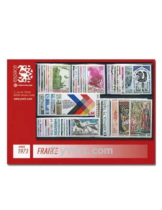 n° 1737/1782 - Timbre France Année complète (1973)