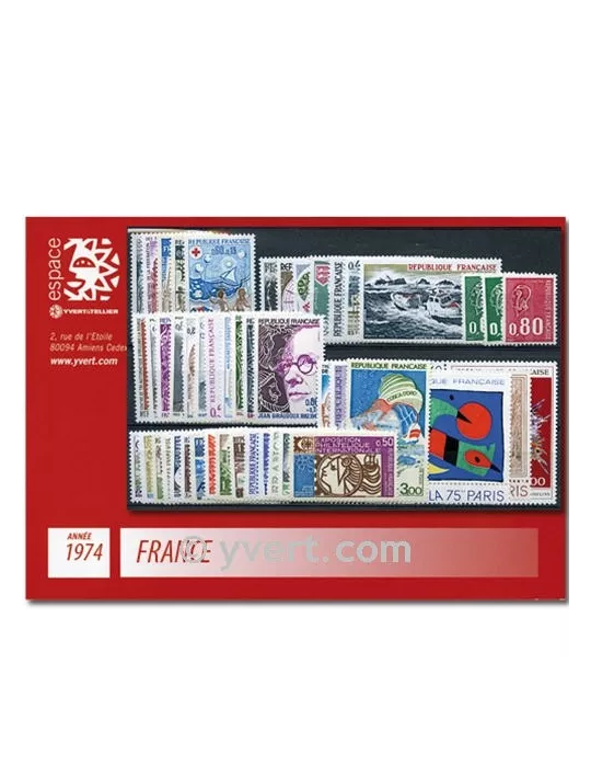 n° 1783/1829 - Timbre France Année complète (1974)