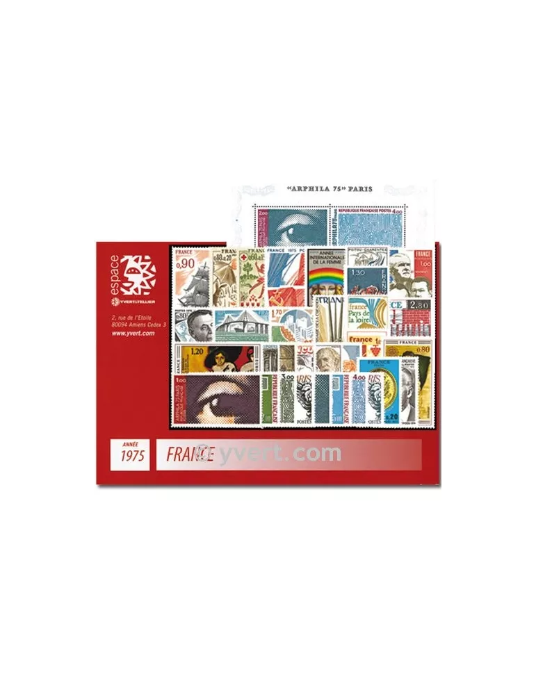 n° 1830/1862 - Timbre France Année complète (1975)