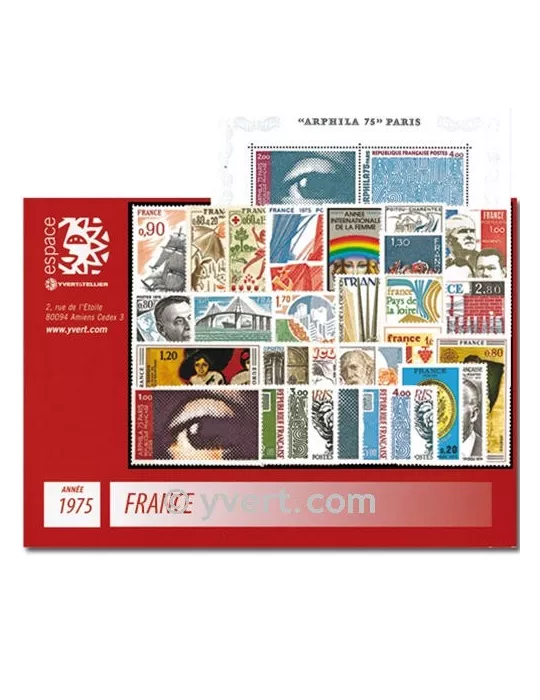 n° 1830/1862 - Timbre France Année complète (1975)