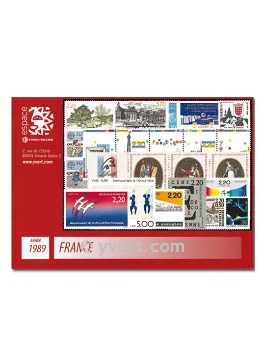 n° 2560/2614 - Timbre France Année complète (1989)