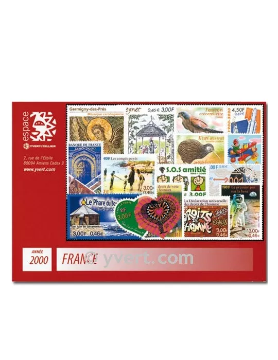 n° 3294/3366 - Timbre France Année complète (2000)