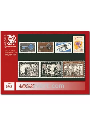 n° 187/193 - Timbre Andorre Année complète (1968)