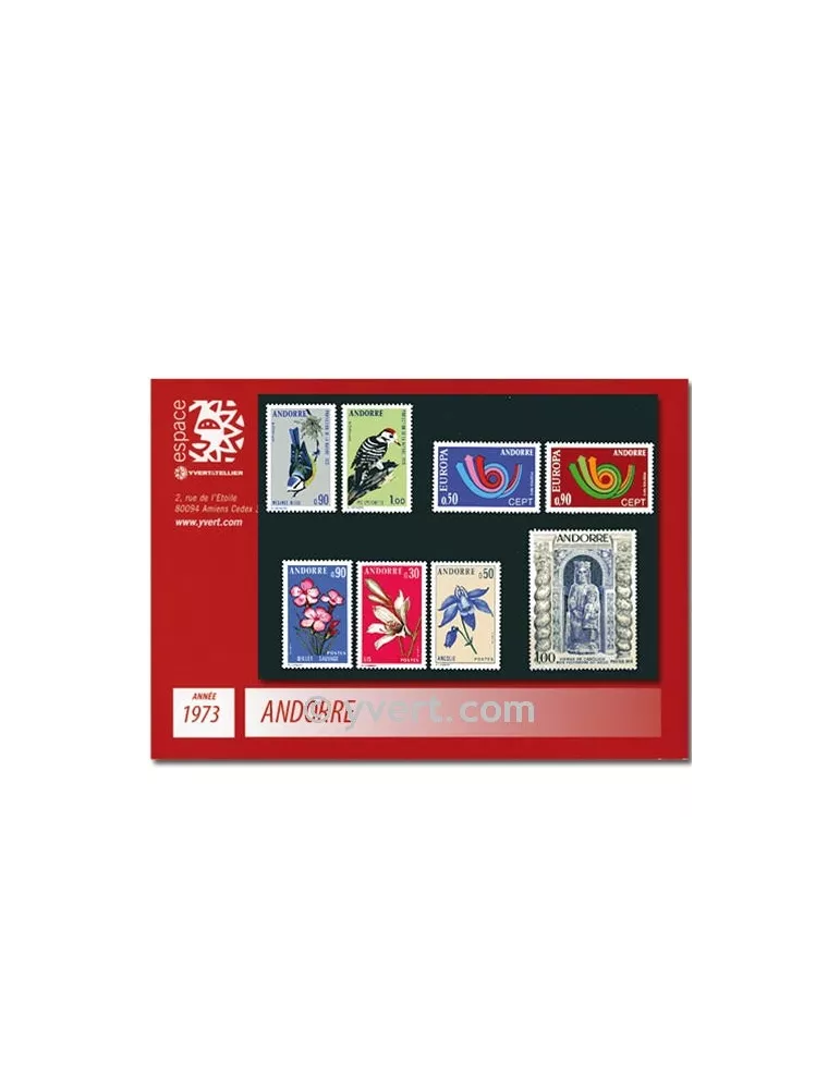 n° 226/233 - Timbre Andorre Année complète (1973)